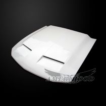 Ford Mustang 2005-2009 Type-GTR Style Functional Ram Air Hood - Front 1/4 View