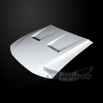 Ford Mustang 2005-2009 Type-6 Style Functional Heat Extraction Hood - Front 1/4 View