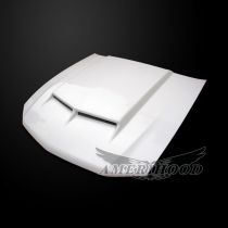 Ford Mustang 2010-2012 Type-C Style Functional Ram Air Hood - Front 1/4 View